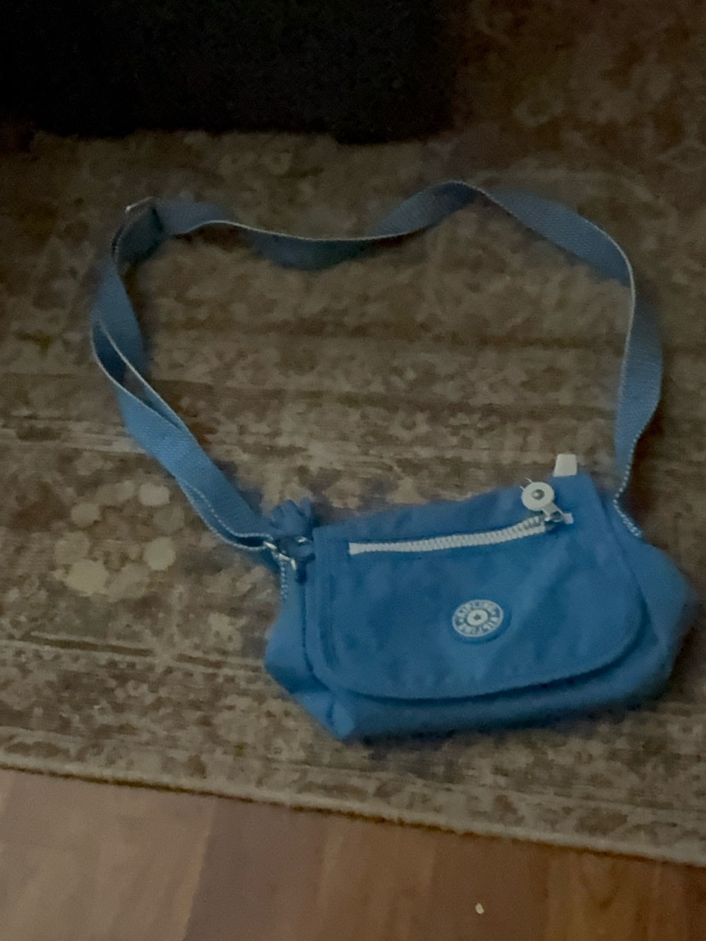 Kipling Light Blue Crossbody Bag with Adjustable Strap